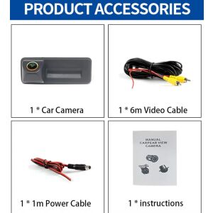 Cameră de marșarier AutoREY® cu cablu video de 6m, cablu de alimentare de 1m și instrucțiuni - Camere Auto Marsarier