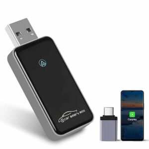 Adaptor Auto 2 in 1 CarPlay Wireless – Modulator FM Multifunctional, Compatibil iPhone si Android, Conectare USB Normal si Tip C, Reconectare Automata, Usor de Instalatt 130144271 - Accesorii electronice auto