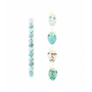 Húsvéti dekorációs tojások 12 darab - kék, fehér 130146915 - Ramiz