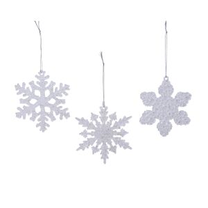 Decoratiune fulg, plastic, 10 cm 130149570
