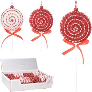 Decoratiune de brad acadea, rosu/alb, 20 cm 130152972