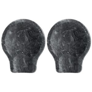 Zestaw 2 Navaris czarnych marmurowych podpórki na łyżki - Przechowywanie i sortowanie