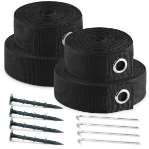 Zestaw linek do siatkówki Navaris Volleyball Lines 2 szt., 16 m i 8 m, nylonowe, do boiska do siatkówki, czarne, 60456.01 136284872 - Siatka do siatkówki