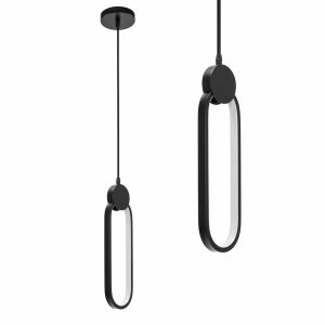 Lampa Sufitowa Wisząca LED APP851-CP Czarna 130160080 - Lampa łazienkowa