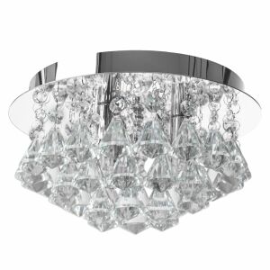 Lampa sufitowa kryształowa chrom APP1039-3C - Lampy i oświetlenie