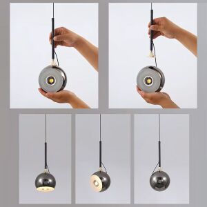 LAMPA SUFITOWA WISZĄCA LED G087-1CP Czarna Metaliczna 130161981 - Lampy i oświetlenie