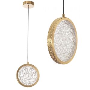 LAMPA WISZĄCA KRYSZTAŁOWA LED G089-1CP Złota 130161973 - Lampy i oświetlenie