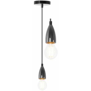 Lampa suspendată crom negru - Lampă modernă de tavan - Lampă de baie