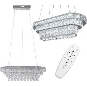 Stropné svietidlo závesné Crystal LED 102W diaľkové ovládanie APP417-CP 130162409 - Kúpeľňové svietidlo