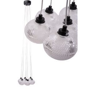 LAMPA SUFITOWA MS020-7CP Czarna 130162727 - Lampy i oświetlenie