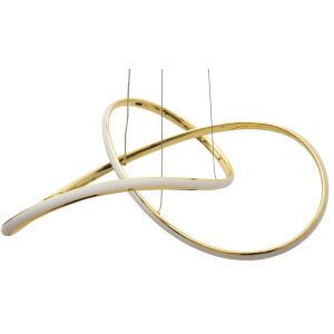 Prstencové moderné LED závesné stropné svietidlo + diaľkové ovládanie APP394-CP Gold 130163055 - Kúpeľňové svietidlo