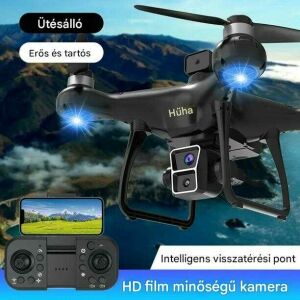 KOS-13006 Dronă Ultra HD cu cameră dublă, evitare a obstacolelor și returnare GPS, negru - Drone