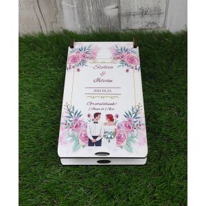 Pénz átadó doboz  Szines-Rózsás 130165073 - Ajándékötlet esküvőre