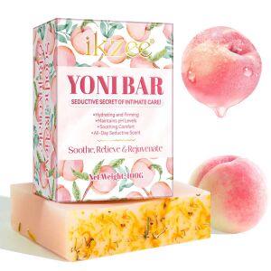 Sapun pentru Ingrijirea Zonelor Intime, pH echilibrat, Yoni Bar, Piersici, 100 g 130165100