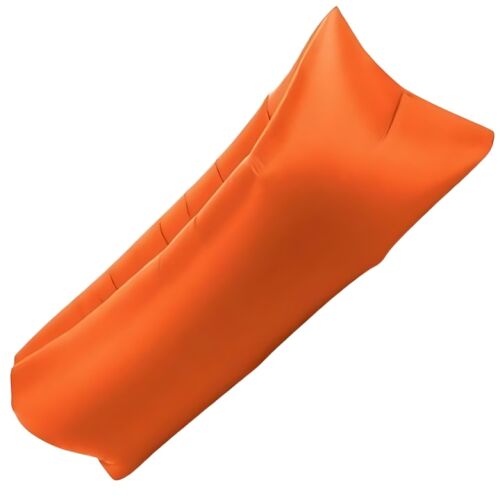 S DEPOT® felfújható matrac, kempingezéshez vagy strandoláshoz, Lazy Bag típusú, narancssárga