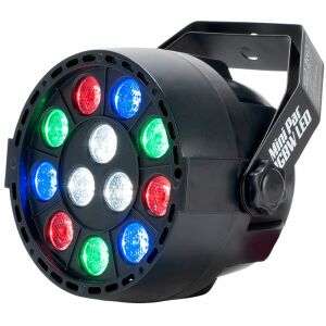 Proiector LED Par mini, RGBW, 12x1W, DMX, Automata, Comandat de muzica sau master/slave 130166652 - Echipament de scenă
