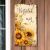 Nyomtatott fa tábla - Napraforgós akasztós tábla 13x24,3cm 130169621
