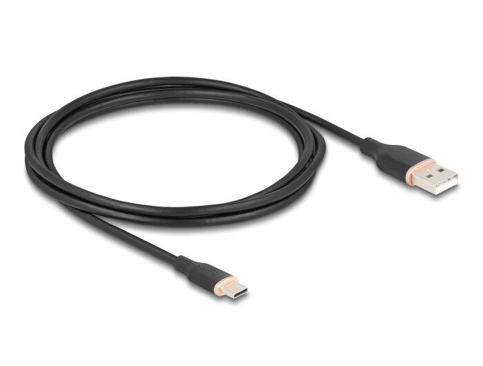 Delock USB 2.0 kábel USB A-típusú dugó - USB Type-C dugó 2,5 m fe...