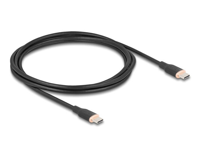 Delock USB 2.0 kábel USB Type-C dugó - dugó PD 3.0 60 W 2,5 m fek...
