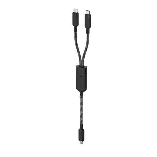 Acefast C5 USB-C - USB-C / USB-C 2 az 1-ben 100W 480Mb/s kábel, fekete - Kábel és tartozék