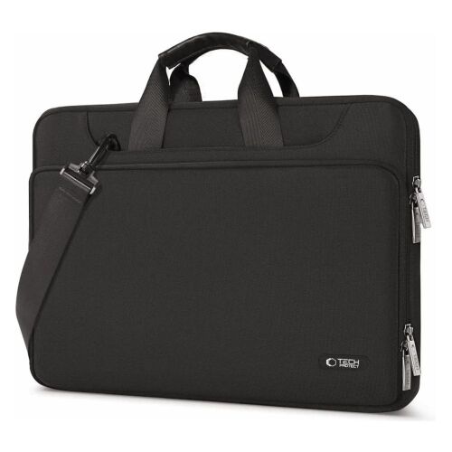 Tech-Protect 15-16 hüvelykes laptop táska, fekete, vállpánttal - Laptop táska és tok