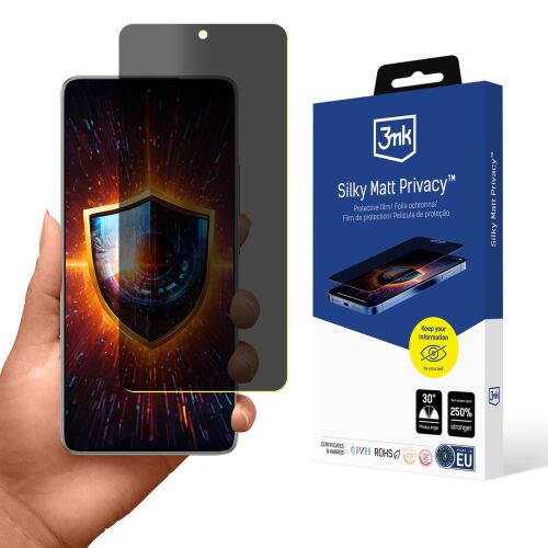 Adatvédelmi képernyővédő fólia 3mk Silky Matt Privacy Xiaomi 14T Pro készülékhez 130172174