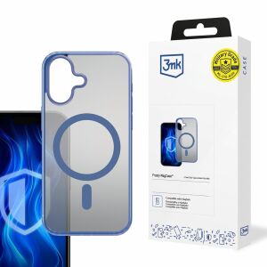 3mk Frosty MagCase kék tok Apple iPhone 16 Plus-hoz - átlátszó