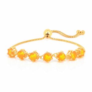 Arannyal Bevont Ezüst Karkötő Tűzopállal, TGJ0168 130190949 - Női kiegészítő