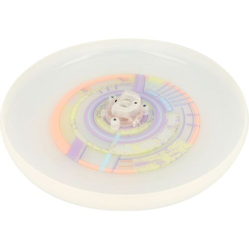 Sunflex Világító Frizbi, LED világító frizbi, fehér színű, színes mintával, 26,7 cm - Frizbi és Bumeráng