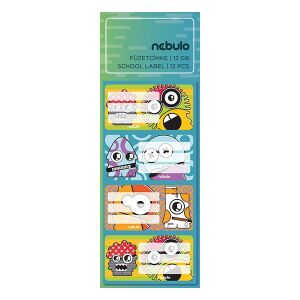 Füzetcímke NEBULO 12 darabos Vicces szörnyek 130191386 - Nebulo
