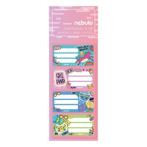 Füzetcímke NEBULO 12 darabos Girl Power 130191544 - Nebulo