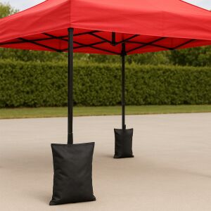 Altana ogrodowa akumulatorowy obciążnik cokołu 4 szt. czarny 130192351 - Pawilon ogrodowy