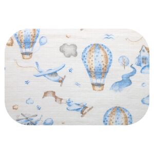 Színes mintás textil pelenka 70x80 cm-Kék repülőtér