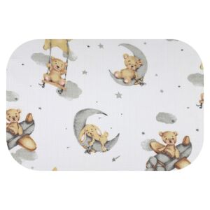 Színes mintás textil pelenka 70x80 cm-Medve csillag 130192974 - Textil pelenka