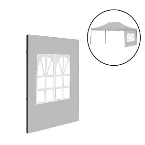 Gartenpavillon mit Fenster Seitenwand Plane 3x4,5 m grau 135208392 - Leziter