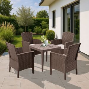Malima 4+1 kerti bútor garnitúra szett cappuccino 130201494 - Gartengarnituren