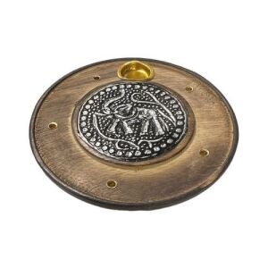 Füstölő tartó fa kerek 10cm átmérő