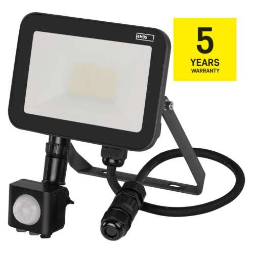 EMOS INOVO 20W LED floodlight with motion sensor, IP65, natural white