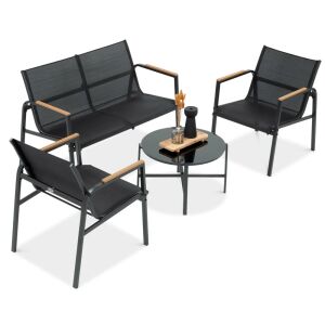 SUN CAFFE fekete kerti bútorkészlet