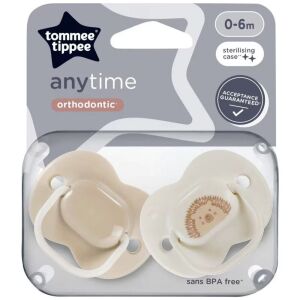 Tommee Tippee Anytime nyugtatócumi  0-6 hó 2 db  - süni 130220372 - Tommee Tippee