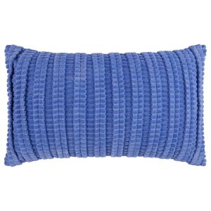 RIPPED VELVET kék díszpárna, 30x50 cm, texturált design - Díszpárna