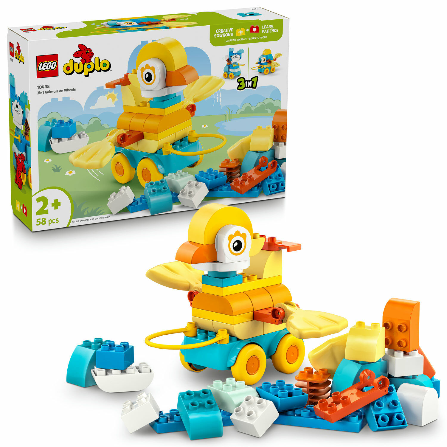 E-shop LEGO® DUPLO® 3 v 1: Zvieratká na kolieskach 10448
