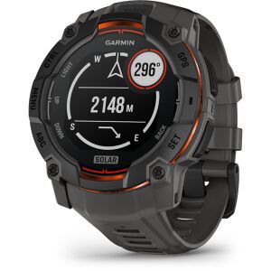 Garmin Instinct 3 Solar okosóra fekete és sötétszürke szíjjal - Okos eszköz