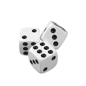 ICO Süni 3er Set weiße Würfel für Brettspiele - ICO