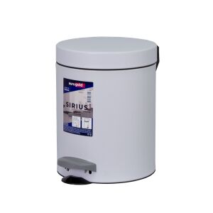 EUROGOLD SIRIUS Pedálos Szemetes - 5 Liter - Fehér