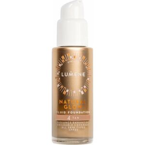 Lumene_Natural Glow Fluid Foundation Brightening Primer 4 Tan 30 ml 130242644 - Bogen