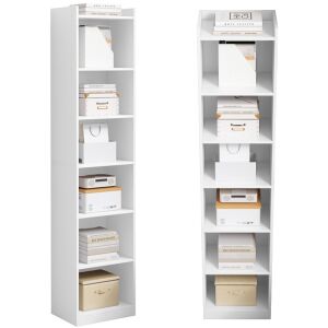 RAFT ALB ÎN PICIOARE CU RAFTURI ÎNALTE SCANDINAV TIJĂ MANSARDĂ CABINET 139897871 - Mobiliere