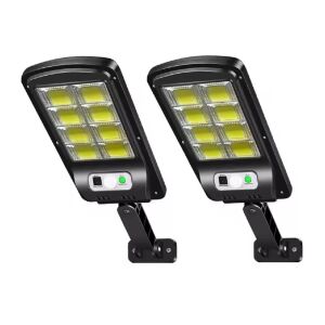 Zestaw 2 lamp solarnych zewnętrznych Jortan z czujnikiem ruchu i pilotem - Latarnia słoneczna