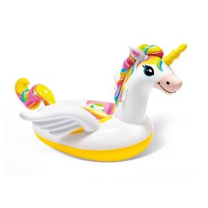 Felfújható egyszarvú, Intex, 2.26x1.73x0.97m, fehér-sárga 136040243 - Strandcikk