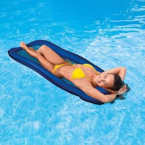 Intex nafukovací plávajúci matrac so sieťou, modrý, na relax a opaľovanie v bazéne - Welora